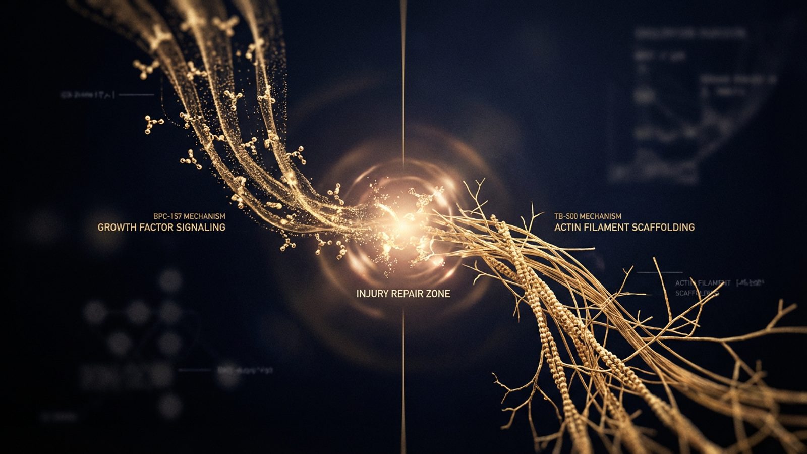 BPC-157 vs TB-500 tissue repair mechanism comparison — OSYRIS Health